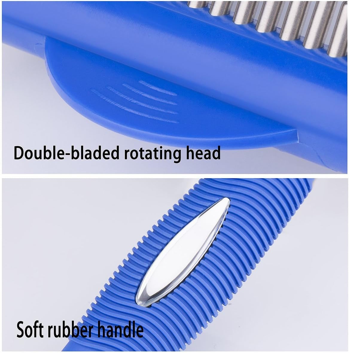 2-in-1 Dual-Sided Pet Undercoat Rake & Deshedding Dematting Comb