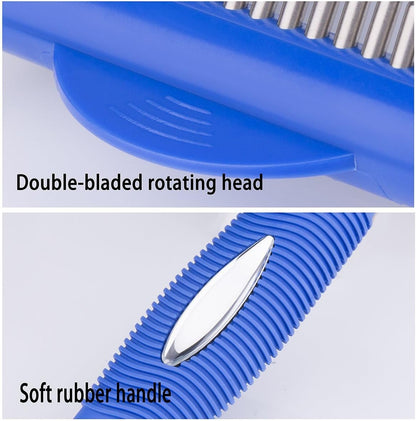 2-in-1 Dual-Sided Pet Undercoat Rake & Deshedding Dematting Comb