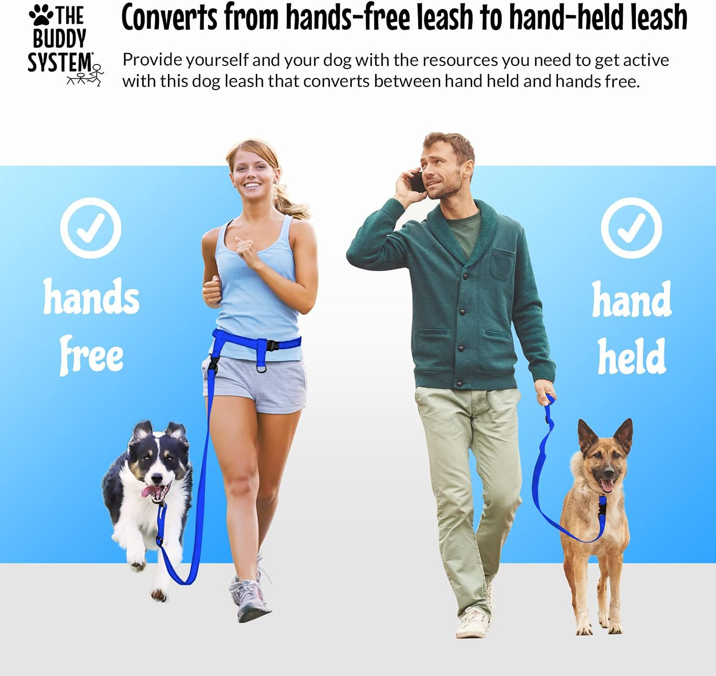 Adjustable Hands-Free Dog Leash with Waist Belt for Running & Training