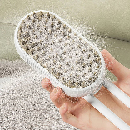 3-in-1 Electric Steam Pet Grooming & Massage Brush for Cats and Dogs