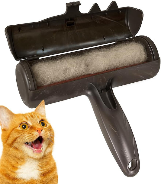 Reusable Self-Cleaning Pet Hair Remover Roller for Furniture & Carpets