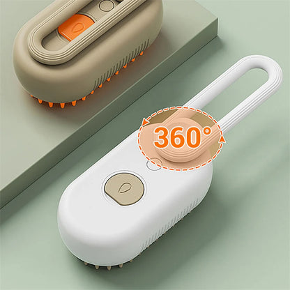 3-in-1 Electric Steam Pet Grooming & Massage Brush for Cats and Dogs