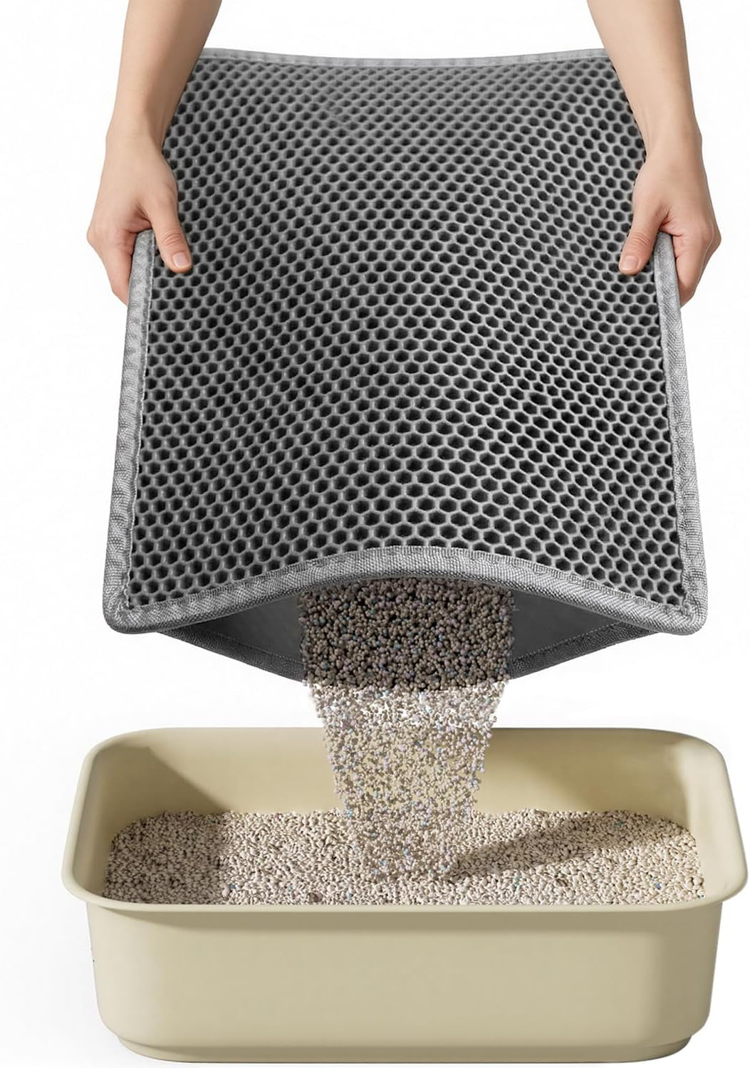 Waterproof Double-Layer Honeycomb Cat Litter Mat (15" x 24")
