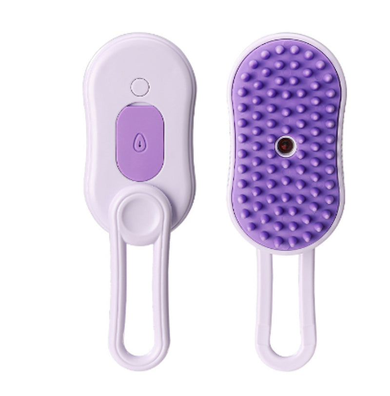 3-in-1 Electric Steam Pet Grooming & Massage Brush for Cats and Dogs