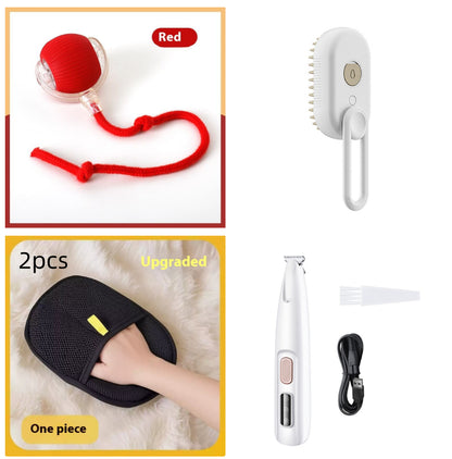 3-in-1 Electric Steam Pet Grooming & Massage Brush for Cats and Dogs