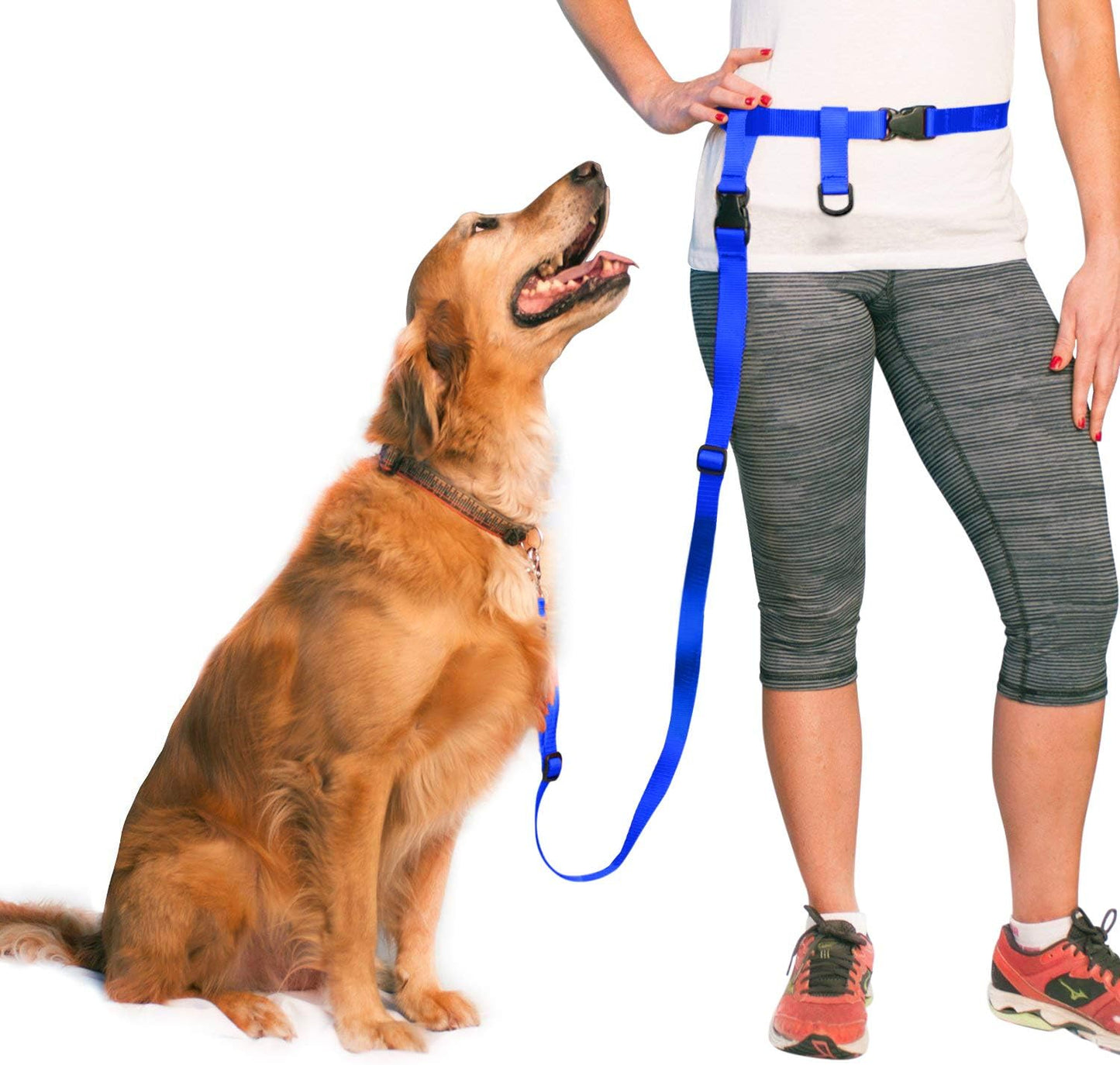 Adjustable Hands-Free Dog Leash with Waist Belt for Running & Training
