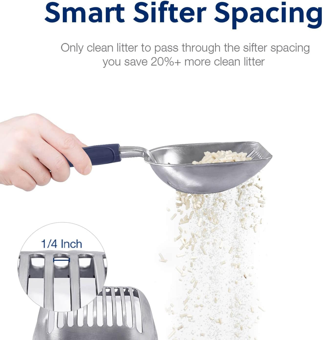 Heavy-Duty Aluminum Alloy Cat Litter Scoop – Deep Shovel Sifter