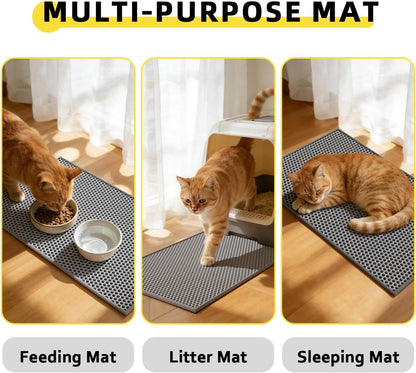 Waterproof Double-Layer Honeycomb Cat Litter Mat (15" x 24")