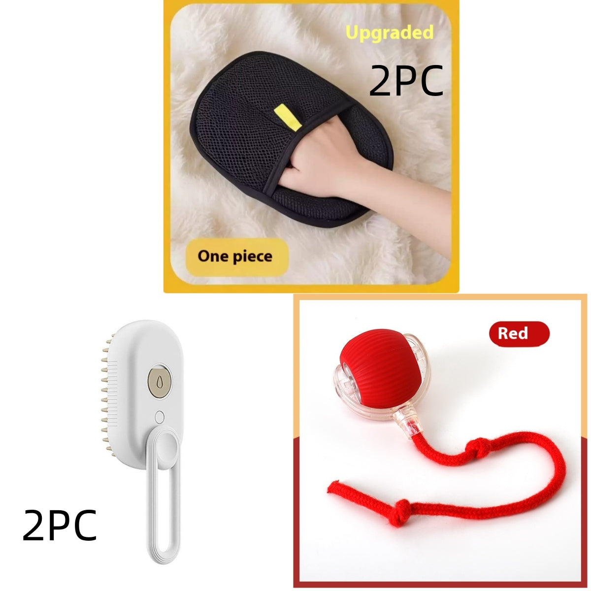 3-in-1 Electric Steam Pet Grooming & Massage Brush for Cats and Dogs