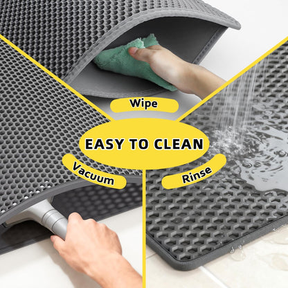 Waterproof Double-Layer Honeycomb Cat Litter Mat (15" x 24")
