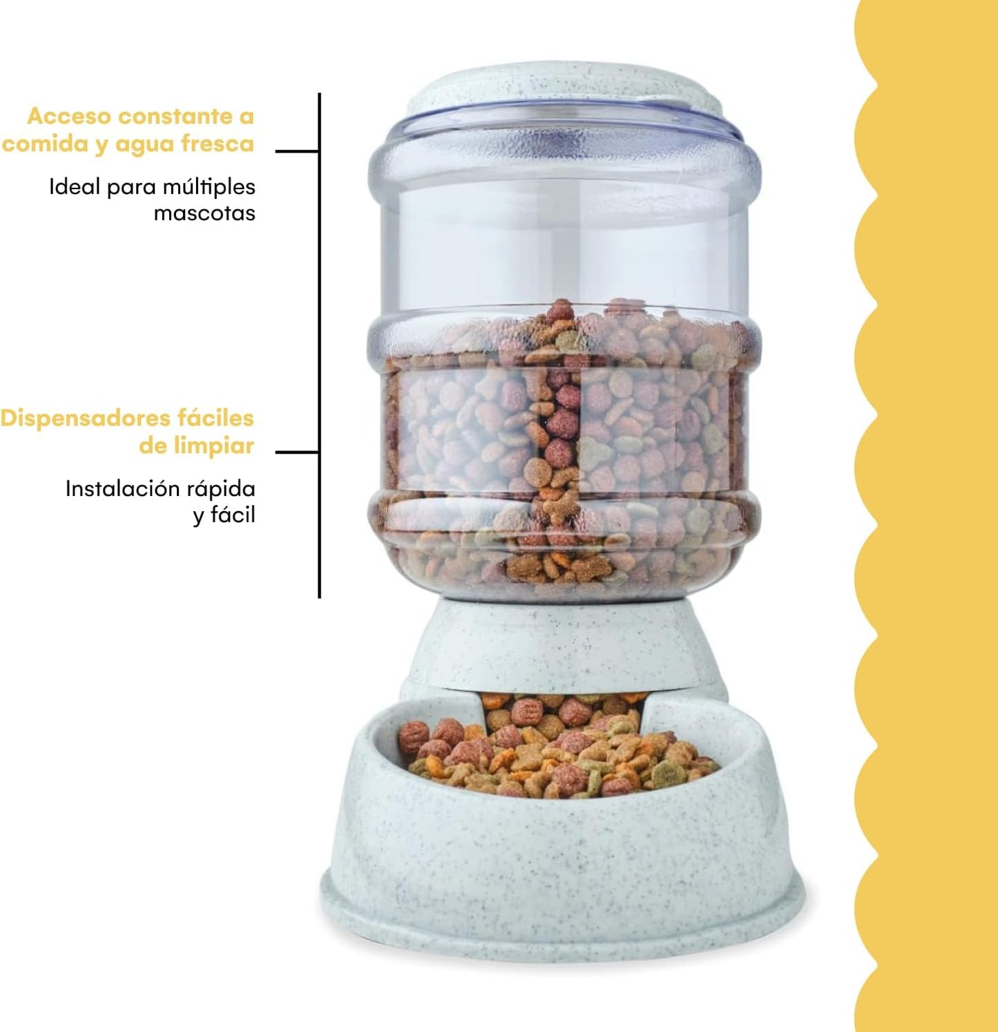 Automatic Gravity Pet Food Dispenser (1 Gallon / 3.8L) for Cats & Dogs