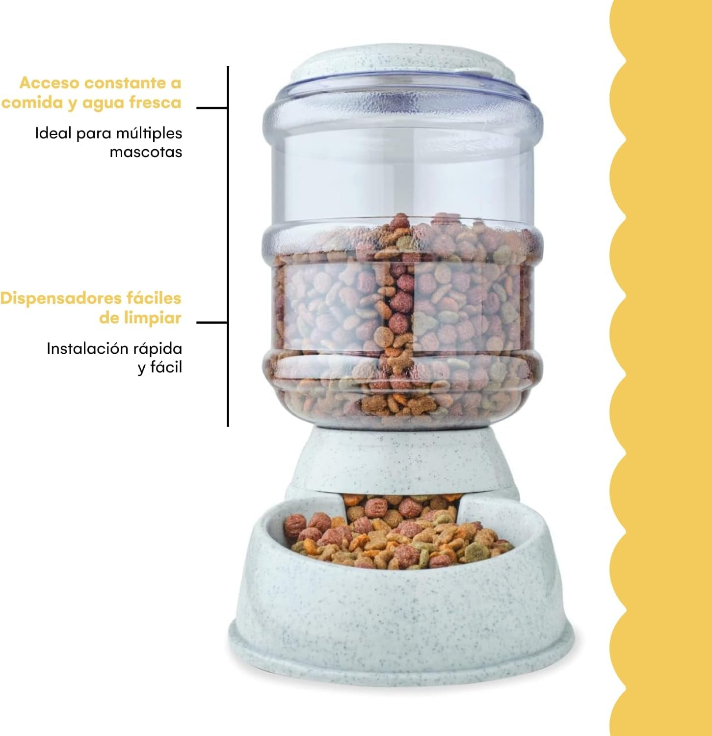 Automatic Gravity Pet Food Dispenser (1 Gallon / 3.8L) for Cats & Dogs