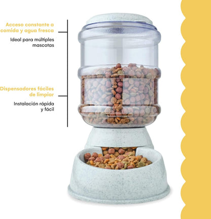 Automatic Gravity Pet Food Dispenser (1 Gallon / 3.8L) for Cats & Dogs