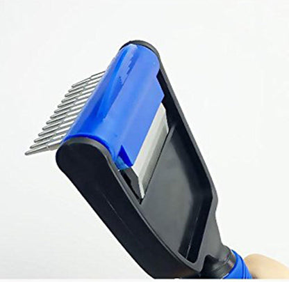 2-in-1 Dual-Sided Pet Undercoat Rake & Deshedding Dematting Comb