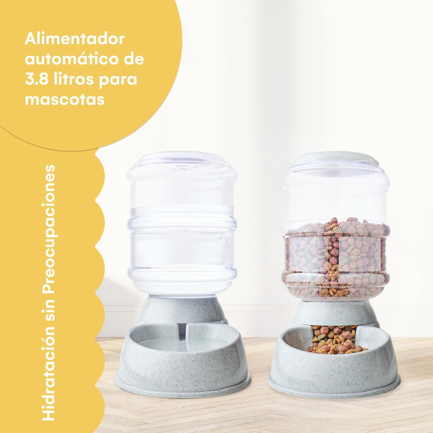 Automatic Gravity Pet Food Dispenser (1 Gallon / 3.8L) for Cats & Dogs
